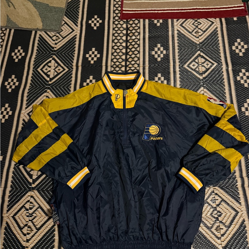 NBA Indiana Pacers rare vintage pro player half zip embroidered size XL